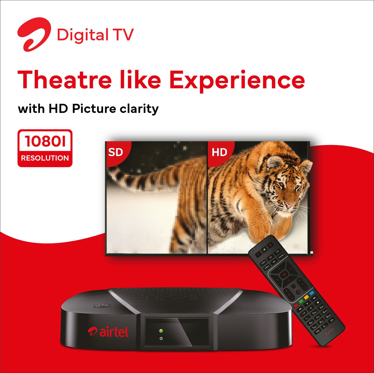 airtel bachat he set top box 3years