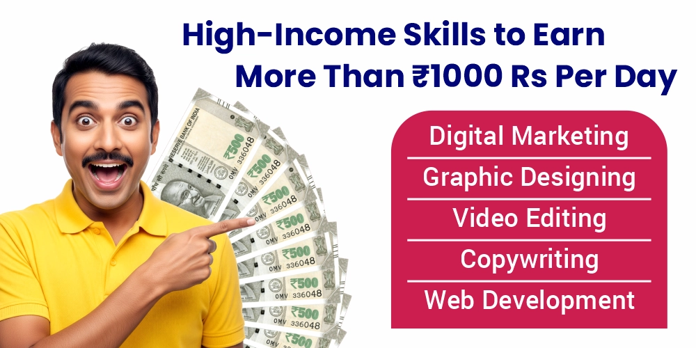 High-Income Skills to Earn More Than 1000 Rs Per Day