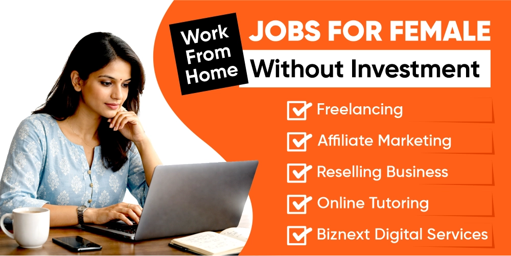 Work From Home Jobs for Female Without Investment