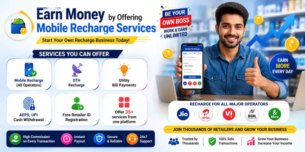 Earn Money by Offering Mobile Recharge Services