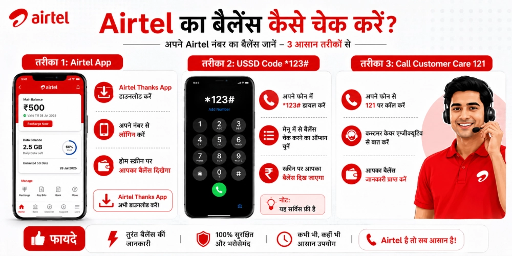 Airtel का बैलेंस कैसे चेक करें