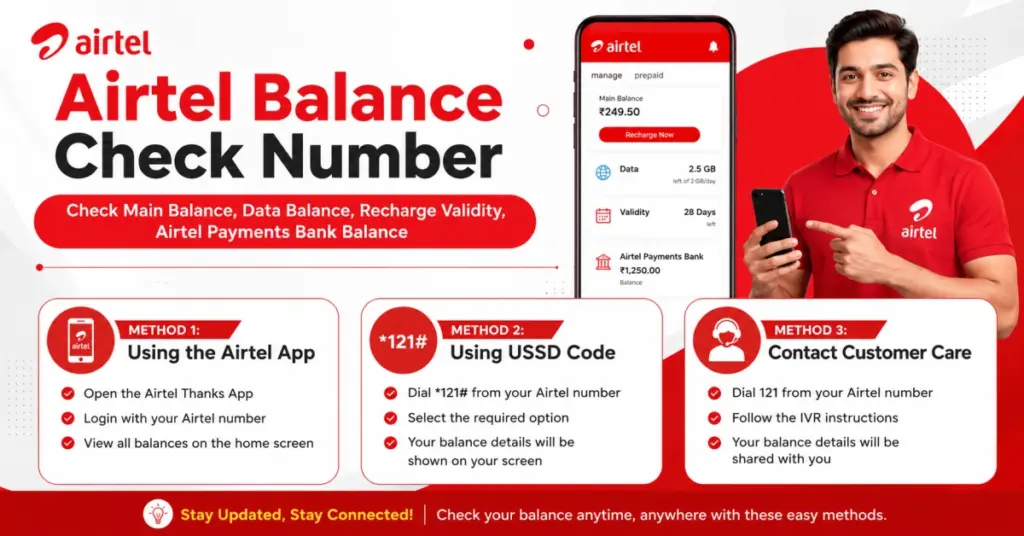 Airtel Recharge Balance Check Number