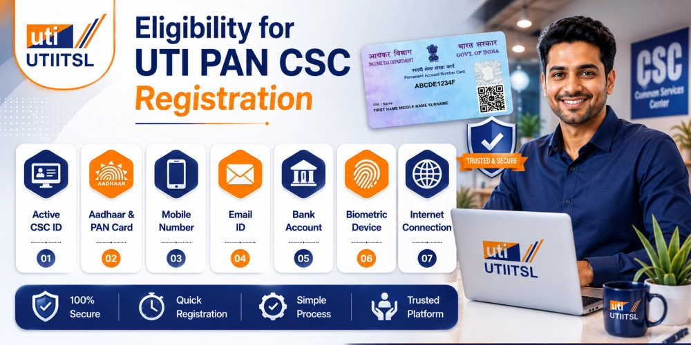 Eligibility for UTI PAN CSC Registration