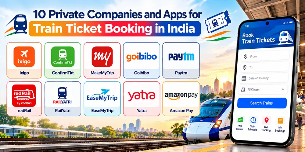 10 Private Companies and Apps for Train Ticket Booking in India